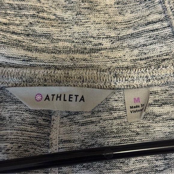ATHLETA Cardigan Womens Medium Hooded Blissful Open Front Wrap Heather Grey - Picture 4 of 4